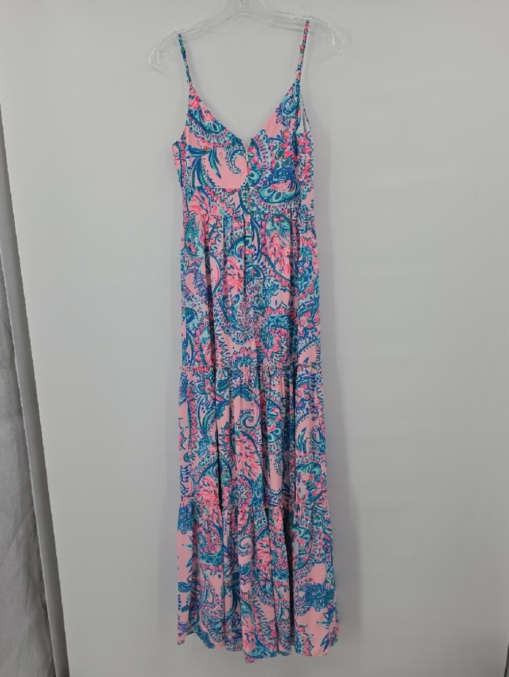 Lilly Pulitzer Melody Maxi Dress Pink Tropics Tint Tangerine Dream Size 0 - Picture 4 of 8